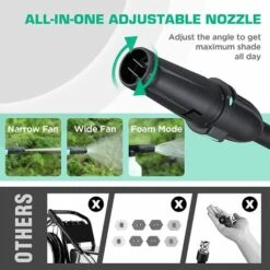 HAUSHOF Nettoyeur Haute Pression 1600W Avec Tuyau De 5m, 135 Bars, Débit D'Eau Maximal De 426 L/H, Déplacement Libre Pour Voiture, Terrasse, Jardin 10 HAUSHOF Nettoyeur Haute Pression 1600W Avec Tuyau De 5m, 135 Bars, Débit D'Eau Maximal De 426 L/H, Déplacement Libre Pour Voiture, Terrasse, Jardin -Nettoyeur Haute Pression Soldes 56103572 4