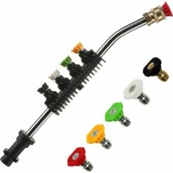 ZHUOXUAN Pistolet Pulvérisateur Haute Pression, Pistolet Pulvérisateur Haute Pression à Jet 15" Avec 5 Buses Réglables Pour Le Nettoyage électrique, Compatible Avec Les Accessoires Karcher K Series K1/K2/K3/K4/K5/K6/K7