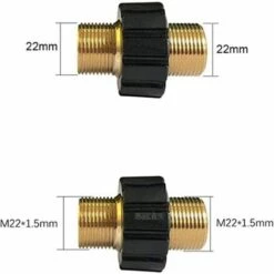 IRISFR Raccord Rapide De Tuyau, Adaptateur Pour Nettoyeur Haute Pression à Double Mâle M22 X 1,5 Compatible Avec Karcher, Karcher HD & HDs Nettoyeur Haute Pression Tuyau (14 Mm Diamètre)，Lilaris -Nettoyeur Haute Pression Soldes 56532453 5
