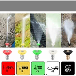 THSINDE 7PCS Ensemble De Baguettes D'extension Pour Nettoyeur Haute Pression Avec Embouts De Buse 5PCS-pistolet à Eau Haute Pression Pour Lavage De Voiture -Nettoyeur Haute Pression Soldes 56677112 3