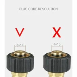 FLYME Raccords De Nettoyeur Haute Pression, Raccords Rapides De Tuyau, Adaptateurs, Diamètre Du Raccord 14 Mm M22 ~ Femelle G3/8 -Nettoyeur Haute Pression Soldes 56741527 3