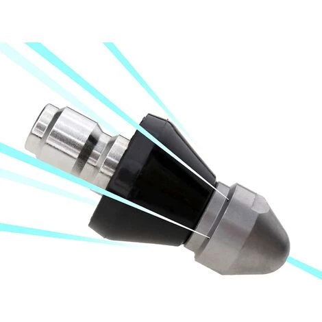 FLYME Connecteur à Dégagement Rapide 3/8 "1 Avant 6 Arrière Nettoyeur Haute Pression Plomberie Buse D'égout Tuyau De Nettoyage 6 FLYME Connecteur à Dégagement Rapide 3/8 "1 Avant 6 Arrière Nettoyeur Haute Pression Plomberie Buse D'égout Tuyau De Nettoyage – Image 4