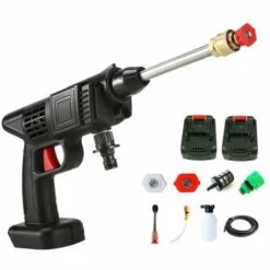 ASUPERMALL Nettoyeur Haute Pression Sans Fil, Nettoyeur Haute Pression Portable 50PSI Avec Batterie Et Chargeur 24V 1500mAh Batterie Rechargeable Nettoyeur Haute Pression électrique Pour Laver Les Voitures, Arroser Les Fleurs, Nettoyer Les Sols