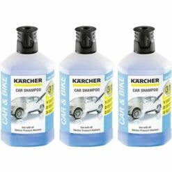 KARCHER Lot De 3 Shampoings De Voiture 3 En 1 Pour Nettoyeur Haute Pression Kärcher - Flacon De 1L.