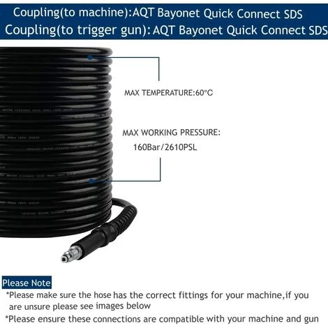 MODOU 15m Tuyau à Haute Pression Bosch Avec Connecteur Rapide - Accessoire Pour Nettoyeur Haute Pression AQT 4 MODOU 15m Tuyau à Haute Pression Bosch Avec Connecteur Rapide - Accessoire Pour Nettoyeur Haute Pression AQT – Image 2