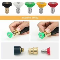 QERSTA Lot De 5 Embouts De Buse De Pulvérisation Pour Nettoyeur Haute Pression DUS-025 à Plusieurs Degrés - Connexion Rapide De 1/4 - 2,5 GPM - Pour Nettoyeur Haute Pression 9 QERSTA Lot De 5 Embouts De Buse De Pulvérisation Pour Nettoyeur Haute Pression DUS-025 à Plusieurs Degrés - Connexion Rapide De 1/4 - 2,5 GPM - Pour Nettoyeur Haute Pression -Nettoyeur Haute Pression Soldes 57297246 3