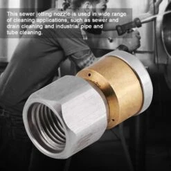 BARES Buse De Nettoyage Rotative 1/4BSP Pression D'égout Drain De Tuyau De Nettoyage Buse En Acier Inoxydable -Nettoyeur Haute Pression Soldes 57596526 3