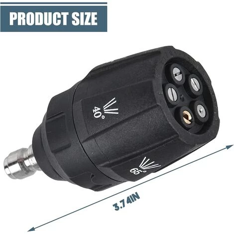BARES Buse 5 En 1 Nettoyeur Haute Pression 1/4 Pouce Buse De Laveuse à Connexion Rapide Pour Nettoyeurs Haute Pression à Eau Froide 4 BARES Buse 5 En 1 Nettoyeur Haute Pression 1/4 Pouce Buse De Laveuse à Connexion Rapide Pour Nettoyeurs Haute Pression à Eau Froide – Image 2