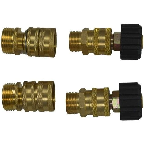 DECKON Lot De 8 Adaptateurs Pour Nettoyeur Haute Pression, Raccords Rapides M22 Pivotant Vers Connexion Rapide De 9,5 Mm, 1,9 Cm à Libération Rapide 6 DECKON Lot De 8 Adaptateurs Pour Nettoyeur Haute Pression, Raccords Rapides M22 Pivotant Vers Connexion Rapide De 9,5 Mm, 1,9 Cm à Libération Rapide – Image 4