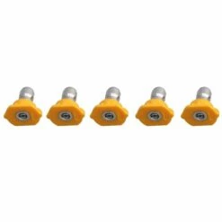 Ensoleillé 5pcs Yellow Durable Pressure Spray Buse Tip 5 Ouvertures 15 Degré 1/4 Pouce