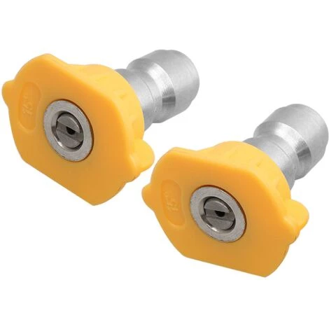 Fei Yu 5pcs Yellow Durable Pressure Spray Buse Tip 5 Ouvertures 15 Degré 1/4 Pouce 4 Fei Yu 5pcs Yellow Durable Pressure Spray Buse Tip 5 Ouvertures 15 Degré 1/4 Pouce – Image 2