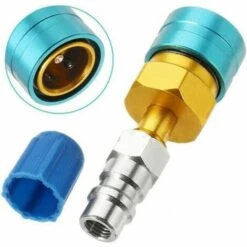BEARSU Raccord Rapide R1234YF De Qualité Supérieure Et De Performance Supérieure - Raccord De Montage Pour Tuyau De Charge AC De Voiture R1234YF à R134A