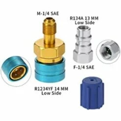 BEARSU Raccord Rapide R1234YF De Qualité Supérieure Et De Performance Supérieure - Raccord De Montage Pour Tuyau De Charge AC De Voiture R1234YF à R134A -Nettoyeur Haute Pression Soldes 58187958 5