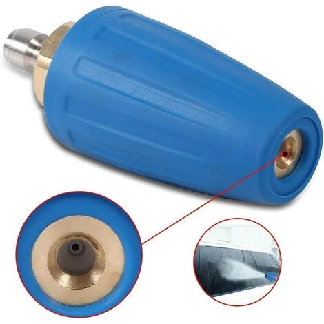 BARES Buse À Turbine Rotative Pivotante À Haute Pression 3000PSI Accessoires Pour Pistolet De Nettoyage Haute Pression 1/4inch GPM 2.5-4.0 (Taille : 2.5) 4 BARES Buse À Turbine Rotative Pivotante À Haute Pression 3000PSI Accessoires Pour Pistolet De Nettoyage Haute Pression 1/4inch GPM 2.5-4.0 (Taille : 2.5) – Image 2