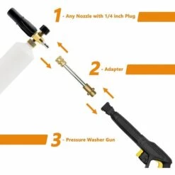 BARES Adaptateur De Tuyau Laveuse à Pression ,Raccord Rapide 1/4 '',Coupleurs De Laveuse à Pression,Adaptateur De Pistolet Et Laveuse à Pression Pour Kärcher K2-K7 Prise -Nettoyeur Haute Pression Soldes 58302400 4