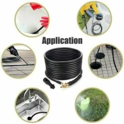 GRID COOL Tuyau De Nettoyeur Haute Pression 10M/35FT, Tuyau De Vidange Avec Adaptateurs Pour Karcher Série K（K1-K7 ）et Lavor -Nettoyeur Haute Pression Soldes 58349141 4