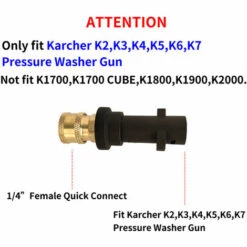 MACARON Adaptateur De Pistolet Pour Nettoyeur Haute Pression Avec Raccord Femelle 1/4‘’ à Connexion Rapide Compatible Avec Les Nettoyeurs Haute Pression Karcher/Kärcher Série K K2, K3, K4, K5, K6, K7 LO-Ron -Nettoyeur Haute Pression Soldes 58481909 4