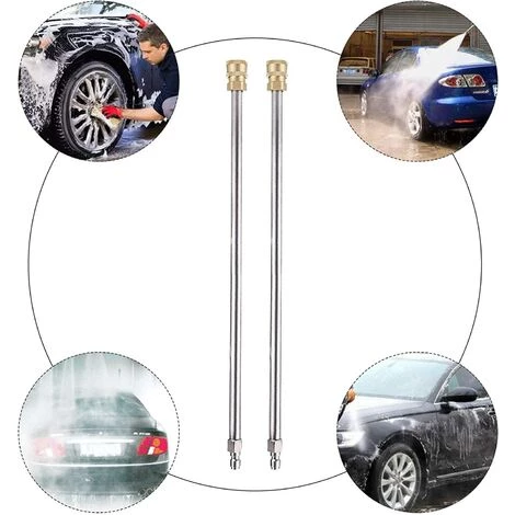 AOUGO Lot De 2 Rallonges De Nettoyeur Haute Pression, Outils De Nettoyage De Gouttière, Lance Télescopique De Rechange, Buses De Nettoyage De Fenêtre 7 AOUGO Lot De 2 Rallonges De Nettoyeur Haute Pression, Outils De Nettoyage De Gouttière, Lance Télescopique De Rechange, Buses De Nettoyage De Fenêtre – Image 5
