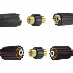 AOUGO Raccord Rapide De Tuyau, Adaptateur Pour Nettoyeur Haute Pression à Double Mâle M22 X 1,5 Compatible Avec Karcher, Karcher HD & HDs Nettoyeur Haute Pression Tuyau (14 Mm Diamètre) -Nettoyeur Haute Pression Soldes 58575039 5