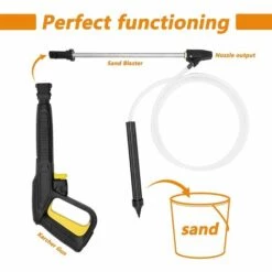AOUGO Dispositif De Sablage Humide De 2,75 M, Kit De Sablage à Haute Pression, Kit De Sablage à Haute Pression Pour Laveuse De Voiture Pour Le Nettoyage De Véhicules -Nettoyeur Haute Pression Soldes 58576099 4
