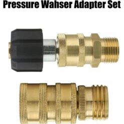 AOUGO Accessoires Pour Nettoyeur Haute Pression, Kit De Connecteur Rapide Pour Tuyau Haute Pression, Connecte La Lance Et Le Tuyau, M22 3/8" Quick Connect 3/4" Quick Disconnect, 8pcs -Nettoyeur Haute Pression Soldes 58576103 5