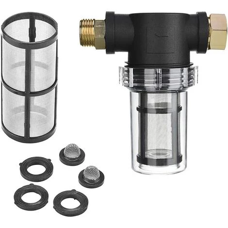 AOUGO Filtre à Sédiments De Tuyau D'arrosage 3/4" Pour Nettoyeur Haute Pression Buse De Filtre à Sédiments Pour Jardinage Extérieur Filtre D'entrée D'eau Filtre De Jardin à Pression 7 AOUGO Filtre à Sédiments De Tuyau D'arrosage 3/4" Pour Nettoyeur Haute Pression Buse De Filtre à Sédiments Pour Jardinage Extérieur Filtre D'entrée D'eau Filtre De Jardin à Pression – Image 5
