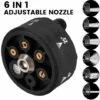 MONLY Buse Réglable En Plastique 6 En 1 Pour 1/4 Pouce Haute Pression Nettoyeur Sans Fil Pièces De Pistolet à Eau Buse De Tuyau