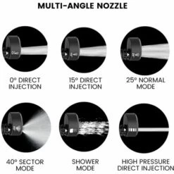 MONLY Buse Réglable En Plastique 6 En 1 Pour 1/4 Pouce Haute Pression Nettoyeur Sans Fil Pièces De Pistolet à Eau Buse De Tuyau -Nettoyeur Haute Pression Soldes 58693075 3