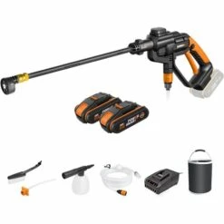 WORX 18V(20V Max) Hydroshot Portable, Nettoyeur Haute Pression Sans Fil WG620E.4, Batterie Powershare