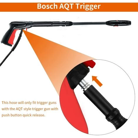GDRHVFD 10M Flexible Tuyau Pour Bosch,Connecteur Rapide,Tuyau À Haute Pression Accessoire Compatible Avec Nettoyeur Haute Pression Bosch Aqt 6 GDRHVFD 10M Flexible Tuyau Pour Bosch,Connecteur Rapide,Tuyau À Haute Pression Accessoire Compatible Avec Nettoyeur Haute Pression Bosch Aqt – Image 4