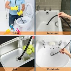 BAMNY Tuyau De Nettoyage De Tuyaux Avec 5 Adaptateurs, 15 M, 160 Bar, 60° C, Kit De Nettoyage De Tuyaux Adapté Pour Kärcher, Lavor, Interpump, Bosch -Nettoyeur Haute Pression Soldes 58832389 4