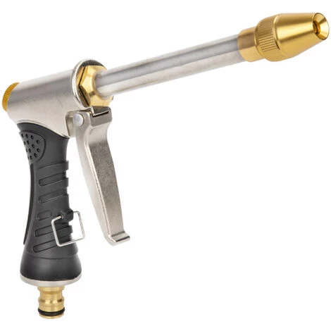 AOUGO Buse De Tuyau D'arrosage, Pistolet Pulvérisateur Avec Buse En Laiton, Tuyau De Pistolet à Eau En Métal Robuste, Pistolet Pulvérisateur De Jardin Réglable à Haute Pression 3 AOUGO Buse De Tuyau D'arrosage, Pistolet Pulvérisateur Avec Buse En Laiton, Tuyau De Pistolet à Eau En Métal Robuste, Pistolet Pulvérisateur De Jardin Réglable à Haute Pression