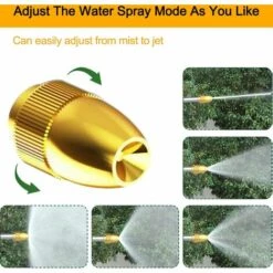 AOUGO Buse De Tuyau D'arrosage, Pistolet Pulvérisateur Avec Buse En Laiton, Tuyau De Pistolet à Eau En Métal Robuste, Pistolet Pulvérisateur De Jardin Réglable à Haute Pression 10 AOUGO Buse De Tuyau D'arrosage, Pistolet Pulvérisateur Avec Buse En Laiton, Tuyau De Pistolet à Eau En Métal Robuste, Pistolet Pulvérisateur De Jardin Réglable à Haute Pression -Nettoyeur Haute Pression Soldes 59300112 4