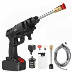 PROSTER Nettoyeur Haute Pression Sans Fil Portable Pistolet Pulvérisateur D'eau Mobile 20v Appareil De Nettoyage