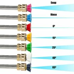 FR-LIFE Ensemble D'embouts Pour Nettoyeur Haute Pression Avec Porte-buse, 7 Embouts De Buse, Connexion Rapide 1/4", 4000 PSI, BR-Vie -Nettoyeur Haute Pression Soldes 59507113 5