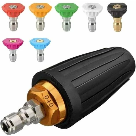 LTS FAFA Buse De Turbine Pour Nettoyeur Haute Pression, Buse Rotative Et 7 Embouts, Connexion Rapide 1/4" 3 LTS FAFA Buse De Turbine Pour Nettoyeur Haute Pression, Buse Rotative Et 7 Embouts, Connexion Rapide 1/4"