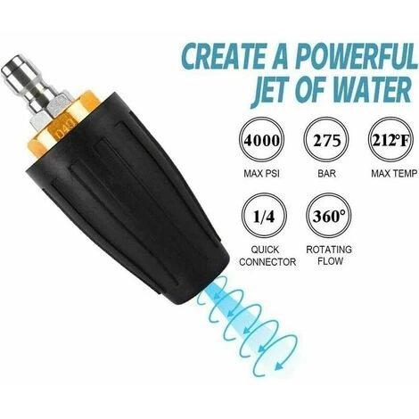 LTS FAFA Buse De Turbine Pour Nettoyeur Haute Pression, Buse Rotative Et 7 Embouts, Connexion Rapide 1/4" 5 LTS FAFA Buse De Turbine Pour Nettoyeur Haute Pression, Buse Rotative Et 7 Embouts, Connexion Rapide 1/4" – Image 3