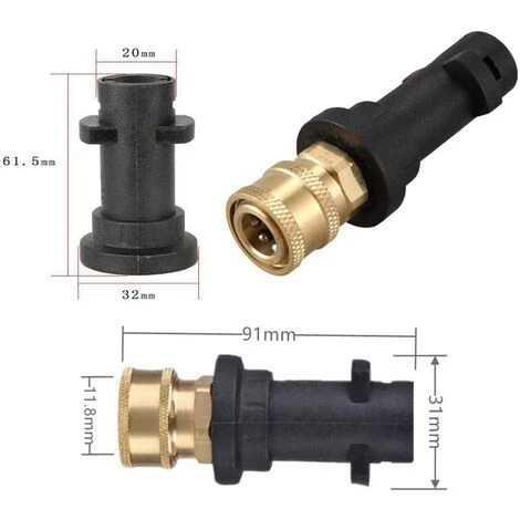 LITZEE 2PCS Adaptateur Pour Pistolet De Lavage Sous Pression, Pour Raccord Rapide 1/4'' Compatible Avec Les Nettoyeurs Haute Pression Karcher/Kärcher K Series K2, K3, K4, K5, K6, K7 4 LITZEE 2PCS Adaptateur Pour Pistolet De Lavage Sous Pression, Pour Raccord Rapide 1/4'' Compatible Avec Les Nettoyeurs Haute Pression Karcher/Kärcher K Series K2, K3, K4, K5, K6, K7 – Image 2