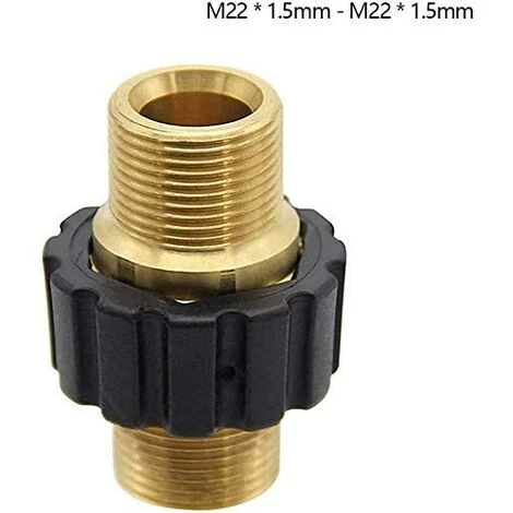DECKON Raccord Rapide De Tuyau, Adaptateur Pour Nettoyeur Haute Pression à Double Mâle M22 X 1,5 Compatible Avec Karcher, Karcher HD & HDs Nettoyeur Haute Pression Tuyau (14 Mm Diamètre) 5 DECKON Raccord Rapide De Tuyau, Adaptateur Pour Nettoyeur Haute Pression à Double Mâle M22 X 1,5 Compatible Avec Karcher, Karcher HD & HDs Nettoyeur Haute Pression Tuyau (14 Mm Diamètre) – Image 3
