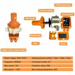 LUCKY-88 Pompe à Eau Automatique Pompe De Surpression Débit D'eau Contrôleur De Pression électronique Intelligent Interrupteur De Protection De Pompe à Eau Domestique 10 LUCKY-88 Pompe à Eau Automatique Pompe De Surpression Débit D'eau Contrôleur De Pression électronique Intelligent Interrupteur De Protection De Pompe à Eau Domestique -Nettoyeur Haute Pression Soldes 59928271 4