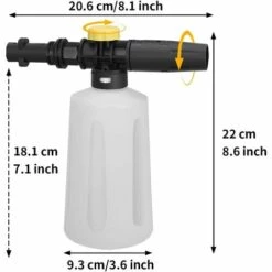 GALOZZOIT Canon à Mousse Pour Karcher K2 K3 K4 K5 K6 K7, 750ML Lance De Mousse Bouteille De Neige Avec Buse Réglable Accessoire 11 GALOZZOIT Canon à Mousse Pour Karcher K2 K3 K4 K5 K6 K7, 750ML Lance De Mousse Bouteille De Neige Avec Buse Réglable Accessoire -Nettoyeur Haute Pression Soldes 60000551 5