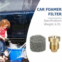 GALOZZOIT 2 Ensembles Buse De Canon à Mousse Et Machine à Mousse Pour Canon à Mousse Neige Universel Les Embouts à Buse à Orifice Laveuse Haute Pression Embout De Buse 1.1 Mm Thread Et Filtre 4000 PSI -Nettoyeur Haute Pression Soldes 60000557 5