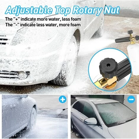 GALOZZOIT Haute Pression à Mousse Lance à Mousse De Neige, Réglable Canon A Mousse Compatible Avec Karcher Série K2/K3/K4/K5/K6/K7 Nettoyeur Pour Voiture Moto 1L Bouteille 5 GALOZZOIT Haute Pression à Mousse Lance à Mousse De Neige, Réglable Canon A Mousse Compatible Avec Karcher Série K2/K3/K4/K5/K6/K7 Nettoyeur Pour Voiture Moto 1L Bouteille – Image 3