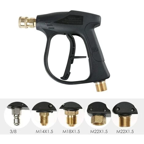 MINKUROW Pistolet Pulvérisateur De Nettoyeur Haute Pression Avec Buses De 5 Couleurs Pour Le Nettoyage Des Voitures. (Raccord M22 5 Pointes De Buse 4000 Psi) 5 MINKUROW Pistolet Pulvérisateur De Nettoyeur Haute Pression Avec Buses De 5 Couleurs Pour Le Nettoyage Des Voitures. (Raccord M22 5 Pointes De Buse 4000 Psi) – Image 3
