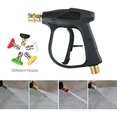 MINKUROW Pistolet Pulvérisateur De Nettoyeur Haute Pression Avec Buses De 5 Couleurs Pour Le Nettoyage Des Voitures. (Raccord M22 5 Pointes De Buse 4000 Psi) 6 MINKUROW Pistolet Pulvérisateur De Nettoyeur Haute Pression Avec Buses De 5 Couleurs Pour Le Nettoyage Des Voitures. (Raccord M22 5 Pointes De Buse 4000 Psi) – Image 4