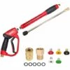MODOU Pistolet À Eau Haute Pression Baguette Magique, 5000PSI Pistolet Nettoyeur Haute Pression De Rechange Gun And 5 Nozzles Pour Le Lavage De La Voiture D'arrosage -Nettoyeur Haute Pression Soldes 60285856 1