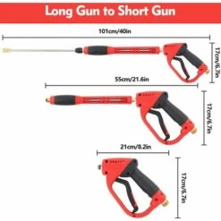 MODOU Pistolet À Eau Haute Pression Baguette Magique, 5000PSI Pistolet Nettoyeur Haute Pression De Rechange Gun And 5 Nozzles Pour Le Lavage De La Voiture D'arrosage -Nettoyeur Haute Pression Soldes 60285856 5