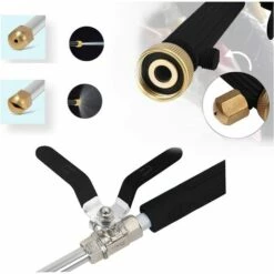 DKSFJKL Pistolet D'arrosage De Jardin,Pulvérisateur De Pistolet à Eau Haute Pression,Douchette De Jardin Pour Arroser Les Plantes Ou Les Pelouses, Nettoyer Les Animaux Domestiques, Nettoyer Les Fenêtres -Nettoyeur Haute Pression Soldes 60399367 4