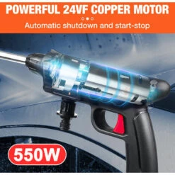 SUPERSELLER Nettoyeur Haute Pression Sans Fil, Nettoyeur Haute Pression Portable 50 PSI Avec Une Batterie Et Chargeur 24V 1500mAh Batterie Rechargeable Nettoyeur Haute Pression électrique Pour Laver Les Voitures, Arroser Les Fleurs, Nettoyer Les Sols - Prise UE - Pri -Nettoyeur Haute Pression Soldes 60531128 4