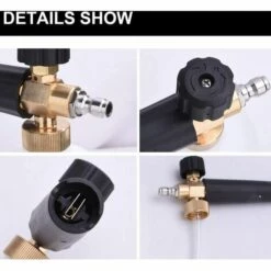 PREMIER Pistolet Pour Laveuse à Haute Pression Avec Kit De Bouteille De Lance En Mousse à Neige De 1 L Pour Lave-Auto Nettoyage De Vitres M22 Métrique Raccord Fileté Male -Nettoyeur Haute Pression Soldes 60551294 3